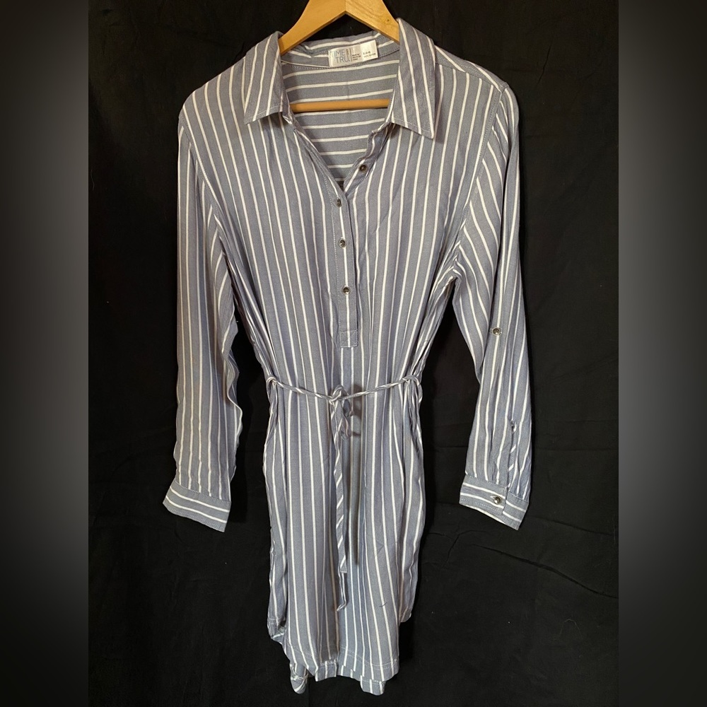 Striped button dress